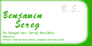 benjamin sereg business card