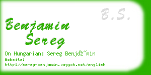 benjamin sereg business card